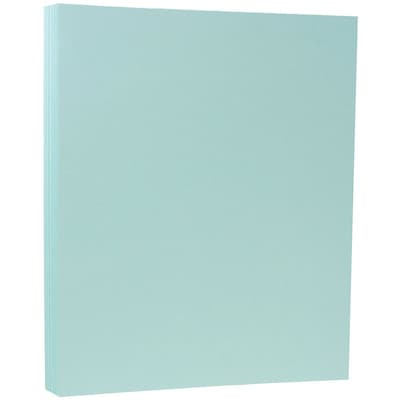 JAM Paper 80 lb. Cardstock Paper, 8.5" x 11", Aqua Blue, 250 Sheets/Ream (1524370B)