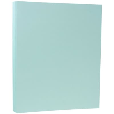 JAM Paper 80 lb. Cardstock Paper, 8.5 x 11, Aqua Blue, 50 Sheets/Pack (1524370)