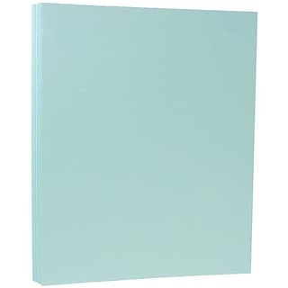JAM Paper 80 lb. Cardstock Paper, 8.5 x 11, Aqua Blue, 50 Sheets