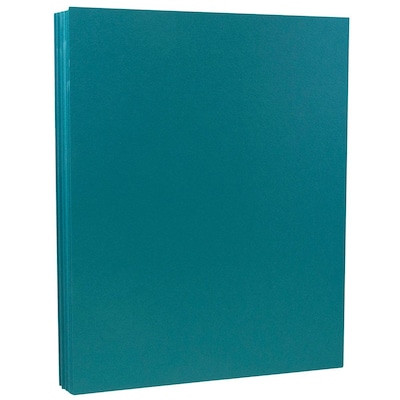 JAM Paper 80 lb. Cardstock Paper, 8.5" x 11", Teal, 50 Sheets/Pack (1524384)