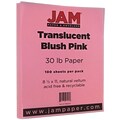 JAM Paper® Translucent Vellum 30lb Paper, 8.5 x 11, Blush Pink, 100 Sheets/Pack (1592203)