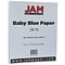 JAM Paper Matte Colored 8.5 x 11 Copy Paper, 28 lbs., Baby Blue, 50 Sheets/Pack (5155794)