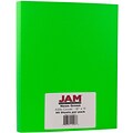 JAM Paper® Neon 43lb Cardstock, 8.5 x 11 Coverstock, Green Neon Fluorescent, 50 Sheets/Pack (5733971)
