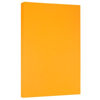 JAM Paper Smooth Colored 8.5" x 14" Copy Paper, 24 lbs., Ultra Orange, 100 Sheets/Pack (16728247)