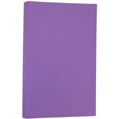 JAM Paper  8.5" x 14" Color Copy Paper, 24 lbs., Violet Purple Recycled, 100 Sheets/Pack (16728248)