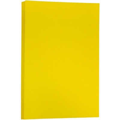 JAM Paper Matte Colored 11" x 17" Paper, 24 lbs., Yellow, 100 Sheets/Pack (16728463)