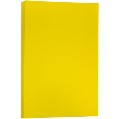 JAM Paper Matte Colored 11 x 17 Paper, 24 lbs., Yellow, 100 Sheets/Pack (16728463)