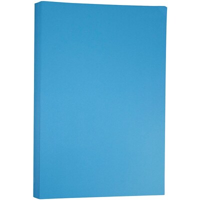 JAM Paper Matte Colored 11 x 17 Copy Paper, 24 lbs., Blue Recycled, 100 Sheets/Pack (16728466)