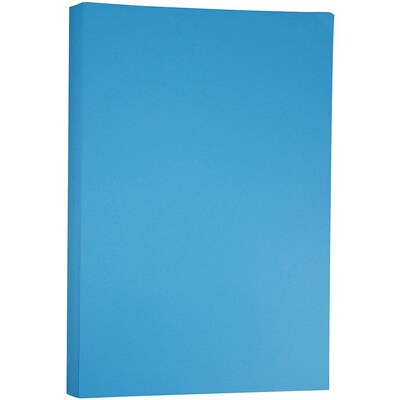 JAM Paper Matte Colored 11 x 17 Copy Paper, 24 lbs., Blue Recycled, 100 Sheets/Pack (16728466)