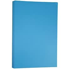JAM Paper Ledger 65 lb. Cardstock Paper, 11 x 17, Blue, 50 Sheets/Pack (16728479)