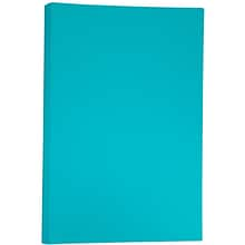 JAM Paper Ledger 65 lb. Cardstock Paper, 11 x 17, Sea Blue, 50 Sheets/Pack (16728482)