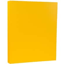 JAM Paper® Matte Cardstock, 8.5 x 11, 80lb Sunflower Yellow, 50/pack (16729203)