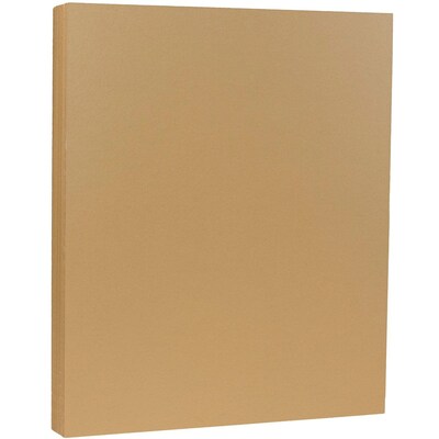JAM Paper 80 lb. Cardstock Paper, 8.5" x 11", Light Brown Tan, 50 Sheets/Pack (16729211)