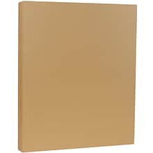 JAM Paper 80 lb. Cardstock Paper, 8.5 x 11, Light Brown Tan, 50 Sheets/Pack (16729211)