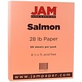 JAM Paper® Matte 28lb Paper, 8.5 x 11, Salmon Pink, 50 Sheets/Pack (16729215)
