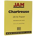 JAM Paper® Matte 28lb Paper, 8.5 x 11, Chartreuse Green, 50 Sheets/Pack (16729223)