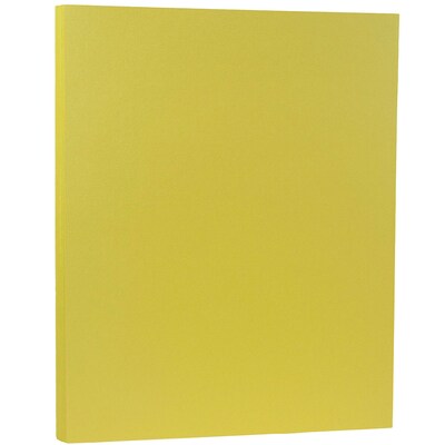 JAM Paper® Matte Cardstock, 8.5 x 11, 80lb Chartreuse Green, 50/pack (16729227)