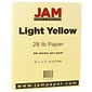 JAM Paper Matte Colored 8.5" x 14" Copy Paper, 28 lbs., Light Yellow, 50 Sheets/Pack (16729231)