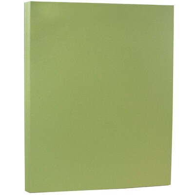 JAM Paper Matte Colored 8.5" x 11" Copy Paper, 28 lbs., Olive Green, 50 Sheets/Pack (16729244)