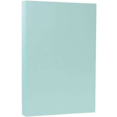 JAM Paper Matte Colored 8.5 x 14 Paper, 28 lbs., Aqua Blue, 50 Sheets/Pack (16729307)