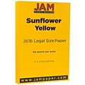 JAM Paper 80 lb. Cardstock Paper, 8.5 x 14, Sunflower Yellow, 50 Sheets/Pack (16729352)