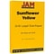 JAM Paper 80 lb. Cardstock Paper, 8.5 x 14, Sunflower Yellow, 50 Sheets/Pack (16729352)