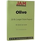 JAM Paper Matte Colored 8.5" x 14" Copy Paper, 28 lbs., Olive Green, 50 Sheets/Pack (16729367)