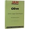 JAM Paper Matte Colored Paper, 28 lbs., 8.5 x 14, Olive Green, 50 Sheets/Pack (16729367)