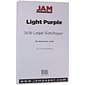 JAM Paper Matte  8.5" x 14" Color Copy Paper, 28 lbs., Light Purple, 50 Sheets/Pack (16729377)