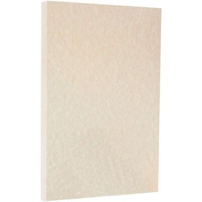 JAM Paper Parchment 65 lb. Cardstock Paper, 8.5 x 14, Brown, 50 Sheets/Pack (17128861)