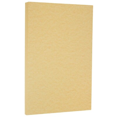 JAM Paper Parchment 65 lb. Cardstock Paper, 8.5" x 14", Antique Gold Yellow, 50 Sheets/Pack (17128864)