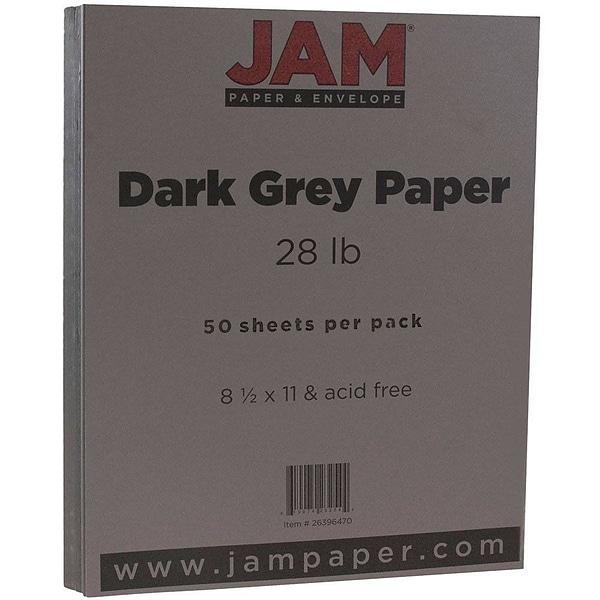 Jam Paper Gift Wrap - Matte Wrapping Paper - 25 Sq ft - Matte Slate Grey - Roll Sold Individually