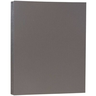JAM Paper Matte 8.5" x 11" Color Copy Paper, 28 lbs., Dark Gray, 50 Sheets/Pack (26396470)