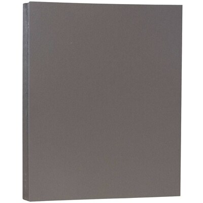 JAM Paper Matte 8.5 x 11 Color Copy Paper, 28 lbs., Dark Gray, 50 Sheets/Pack (26396470)