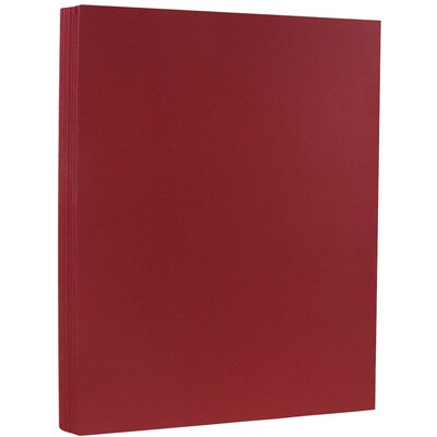 JAM Paper® Matte Cardstock, 8.5 x 11, 80lb Dark Red, 250/ream (46395837B)
