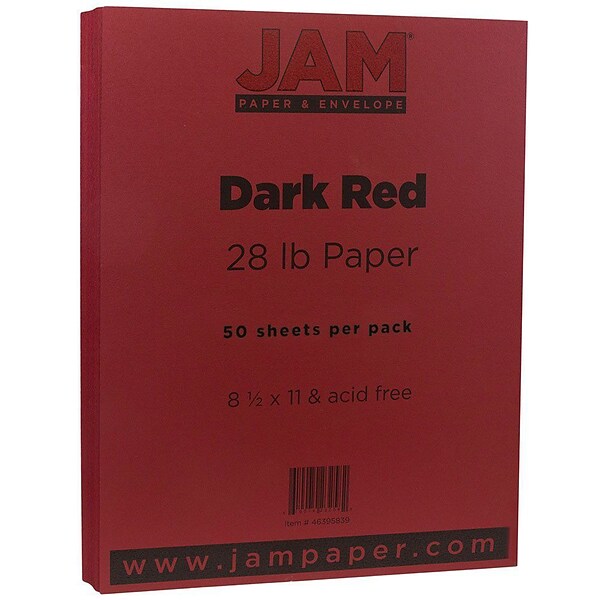 JAM PAPER 8.5 x 11 Matte Paper, 28lb, Teal, 100 Sheets/Pack