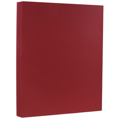 JAM Paper Matte Colored Paper, 28 lbs., 8.5" x 11", Dark Red, 500 Sheets/Ream (46395839B)