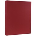 JAM Paper Matte Colored Paper, 28 lbs., 8.5 x 11, Dark Red, 50 Sheets/Pack (46395839)