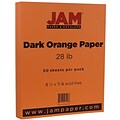 JAM Paper® Matte 28lb Paper, 8.5 x 11, Dark Orange, 50 Sheets/Pack (61511370)