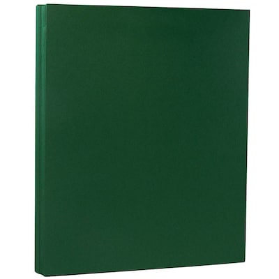 JAM Paper Matte Colored 8.5" x 11" Paper, 28 lbs., Dark Green, 50 Sheets/Pack (64429278)