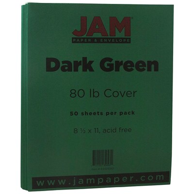 JAM Paper 80 lb. Cardstock Paper, 8.5 x 11, Sunflower Yellow, 50