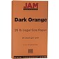 JAM Paper® Legal Matte 28lb Paper, 8.5 x 14, Dark Orange, 50 Sheets/Pack (64429480)