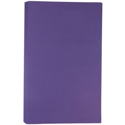 JAM Paper Matte Colored 8.5" x 14" Multipurpose Paper, 28 lbs., Dark Purple, 50 Sheets/Pack (64429561)
