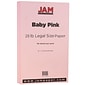 JAM Paper Matte Colored Paper, 28 lbs., 8.5" x 14", Baby Pink, 50 Sheets/Pack (76329455)