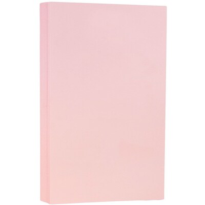 JAM Paper Matte Colored 8.5" x 14" Paper, 28 lbs., Baby Pink, 50 Sheets/Pack (76329455)
