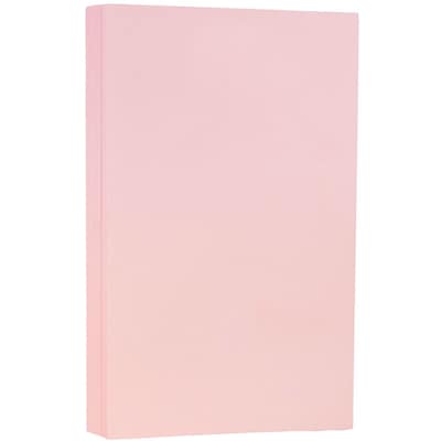 JAM Paper Matte Colored 8.5" x 14" Paper, 28 lbs., Baby Pink, 50 Sheets/Pack (76329455)