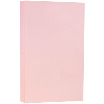 JAM Paper® Matte Legal Cardstock, 8.5 x 14, 80lb Baby Pink, 50/pack (76329459)