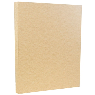 JAM Paper Parchment 8.5" x 11" Color Specialty Paper, 24 lbs., Brown, 50 Sheets/Ream (96600300A)