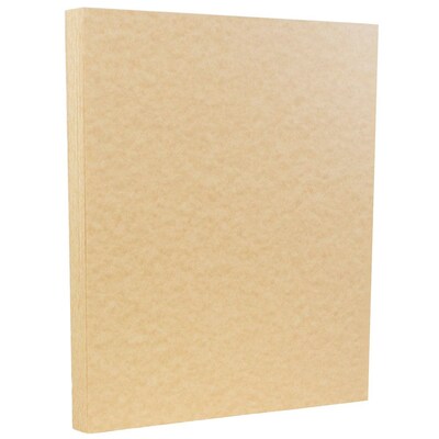JAM Paper® Parchment Colored Paper, 24 lbs., 8.5" x 11", Brown Recycled, 500 Sheets/Ream (96600300B)