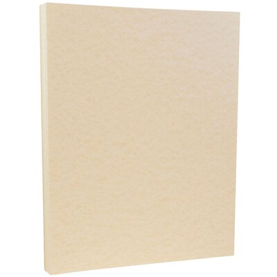 JAM Paper® Parchment Colored Paper, 24 lbs., 8.5" x 11", Natural Recycled, 50 Sheets/Pack (96600600A)